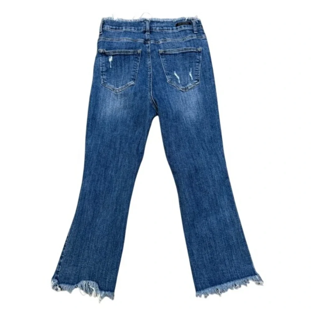 RISEN Los Angeles Women Jeans Bootcut Flare Distressed Frayed Hem Y2K Size‎ 29/9